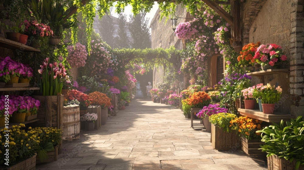 Blooming Beauty: Vibrant Flower Market Displaying Artistic Arrangements Celebrating Floral Diversity Blooming Beauty: Vibrant Flower Market Displaying Artistic Arrangements Celebrating Floral Diversity