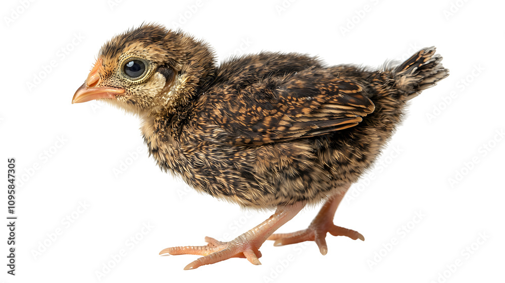 Fototapeta premium Cute and Adorable Young Bird Exploring Its Surroundings with Curiosity and Innocence