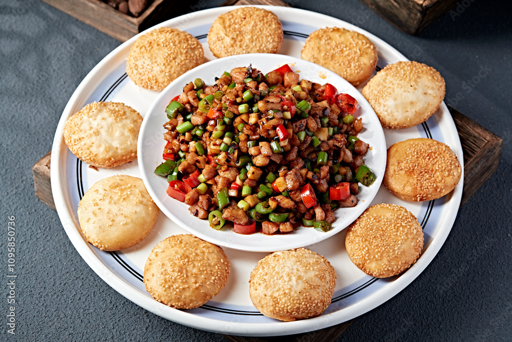 Sesame Guokui and Duck