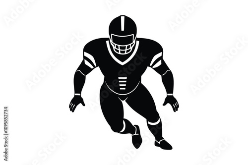 silhouette of a person foofball player.