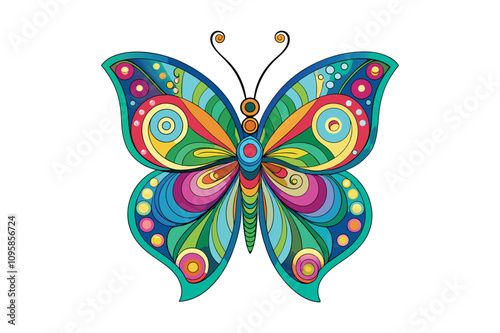 colorful a butterfly vector illustration.