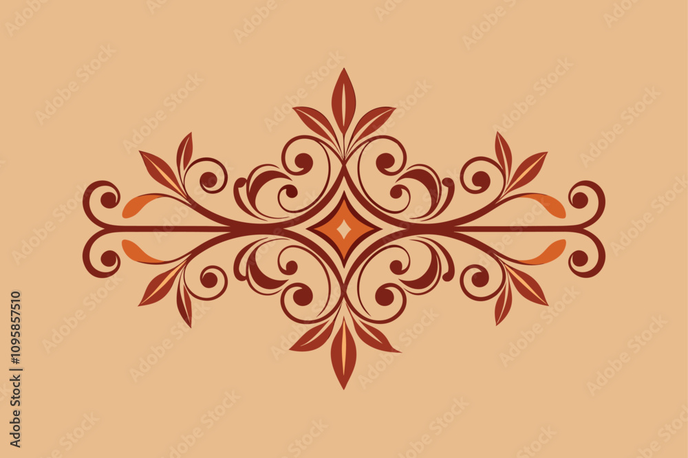 ornament divider design vector art illustration. ornament divider design vector art illustration.