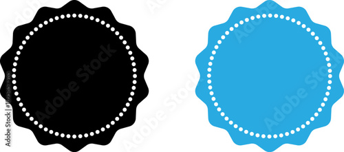 Circle seal stamp lace icon vector illustration.