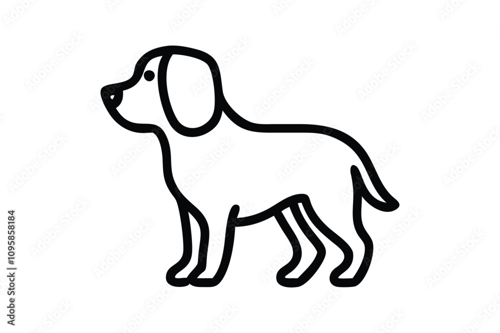 a cute dog vector art illustration.. a cute dog vector art illustration..