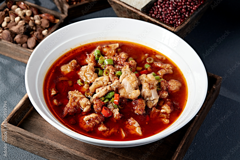 Hunan style spicy bullfrog with red oil Hunan style spicy bullfrog with red oil