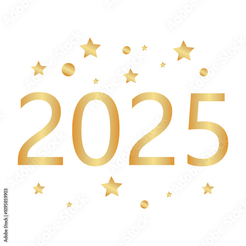 2025 New Year Gold Stylish Design