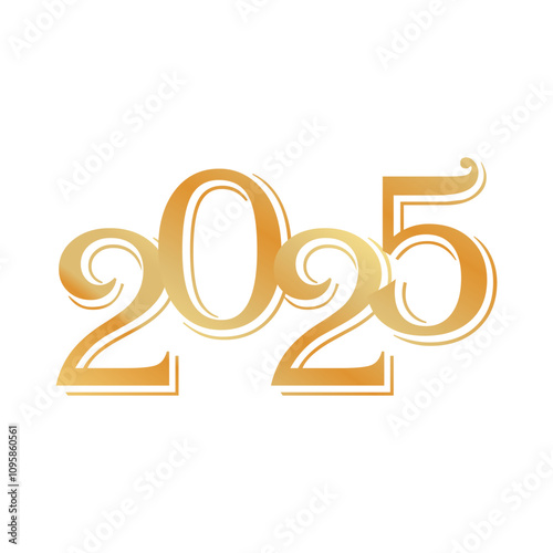 2025 New Year Gold Stylish Design