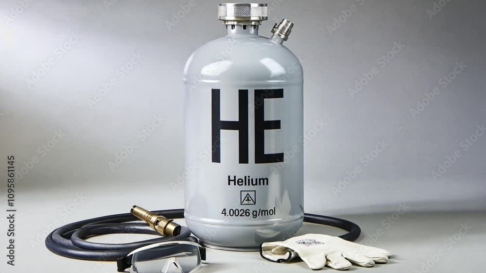 Helium Gas Cylinder for Industrial Use