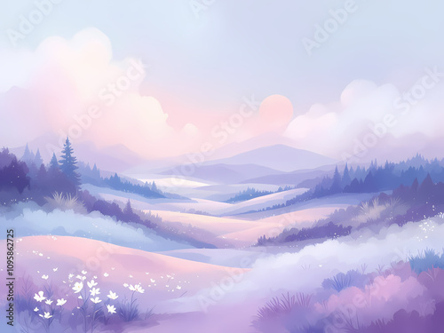 Serene Lavender Sunrise