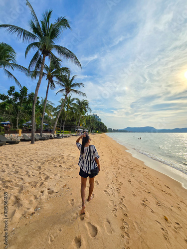 Exploring the Serene Beaches of Bangsaray in Thailand During Sunset photo