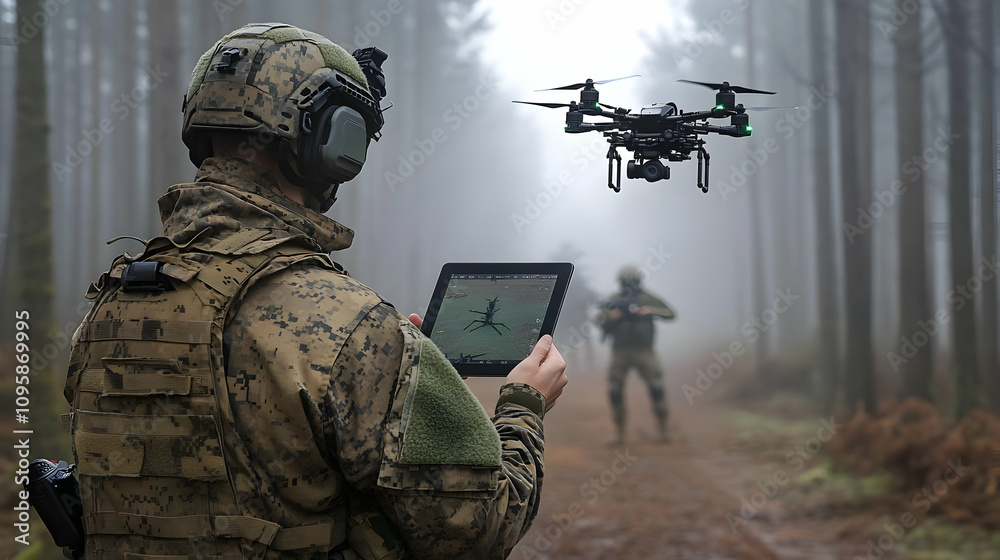 Drone Surveillance in a Foggy Forest - Realistic Image Drone Surveillance in a Foggy Forest - Realistic Image