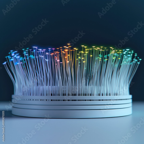 A optical fiber lines, multiplexed wireless lines, and 5 GHz band wireless communications to increase the capacity and improve the reliability of wireless communications. photo