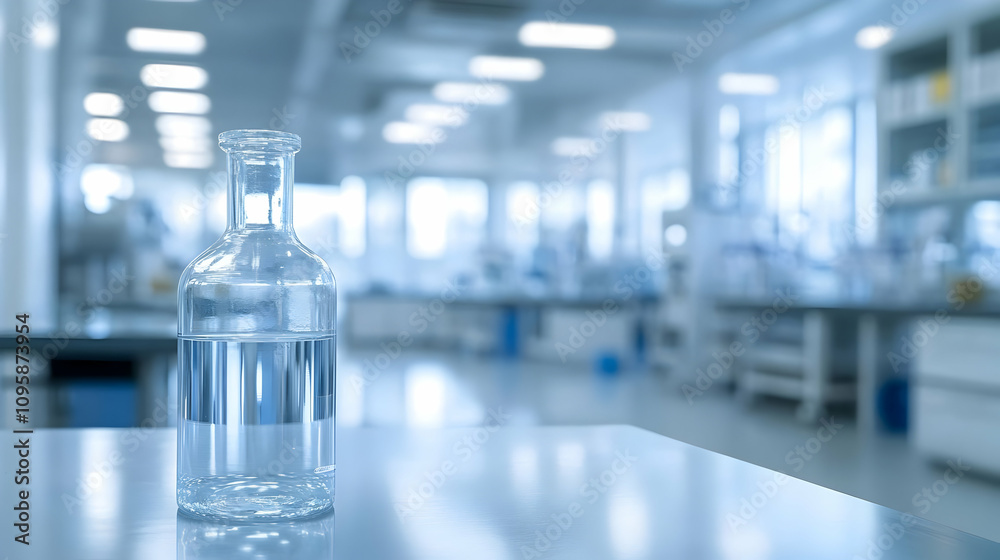 Glass Bottle with Liquid in a Lab - Photo Glass Bottle with Liquid in a Lab - Photo