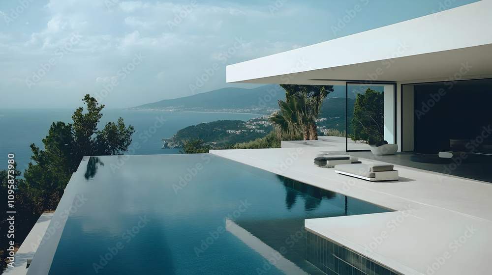 Modern Minimalist Poolside Architecture - Photo Modern Minimalist Poolside Architecture - Photo