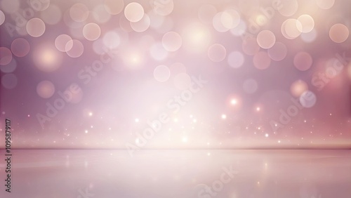 Abstract Pink and Gold Bokeh Background with Sparkling Floor for Elegant Designs