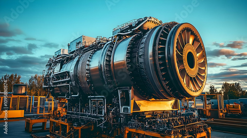 Jet Engine Manufacturing Facility - Realistic Image