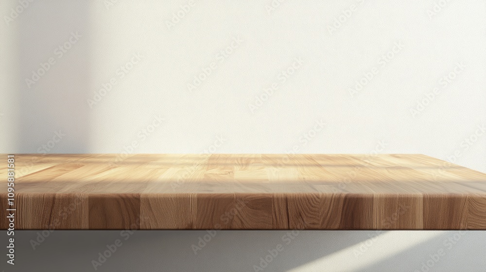 Wooden table with blurred wall background, for display or montage your products. Mockup for display of product. Wooden table with blurred wall background, for display or montage your products. Mockup for display of product.