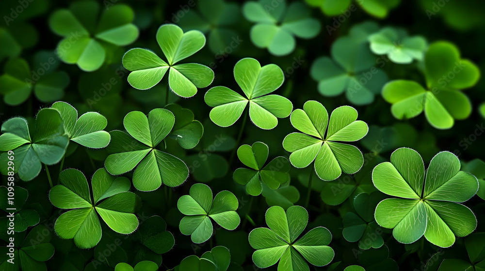 Green Clover Leaf Background Green Clover Leaf Background