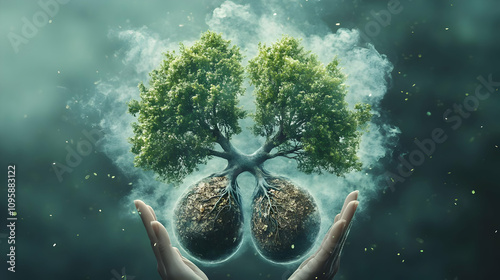 Lungs of the Forest - 3D Illustration photo