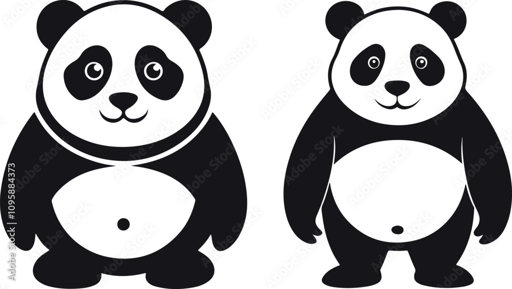 Fototapeta premium panda vector illustration