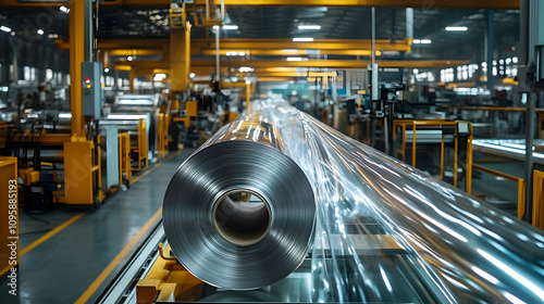 Metal Roll Production in a Modern Factory - Realistic Image