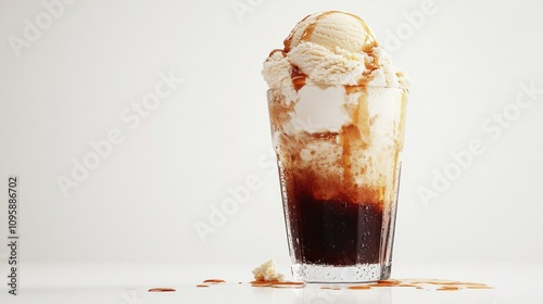 Ice Cream Float with Caramel Drizzle