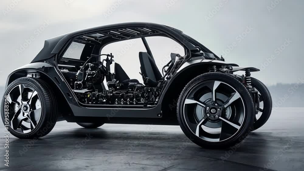 Compact Engine Design - Small, efficient engine with sleek parts, perfect for modern compact vehicles, emphasizing minimalism and high functionality. Compact Engine Design - Small, efficient engine with sleek parts, perfect for modern compact vehicles, emphasizing minimalism and high functionality.