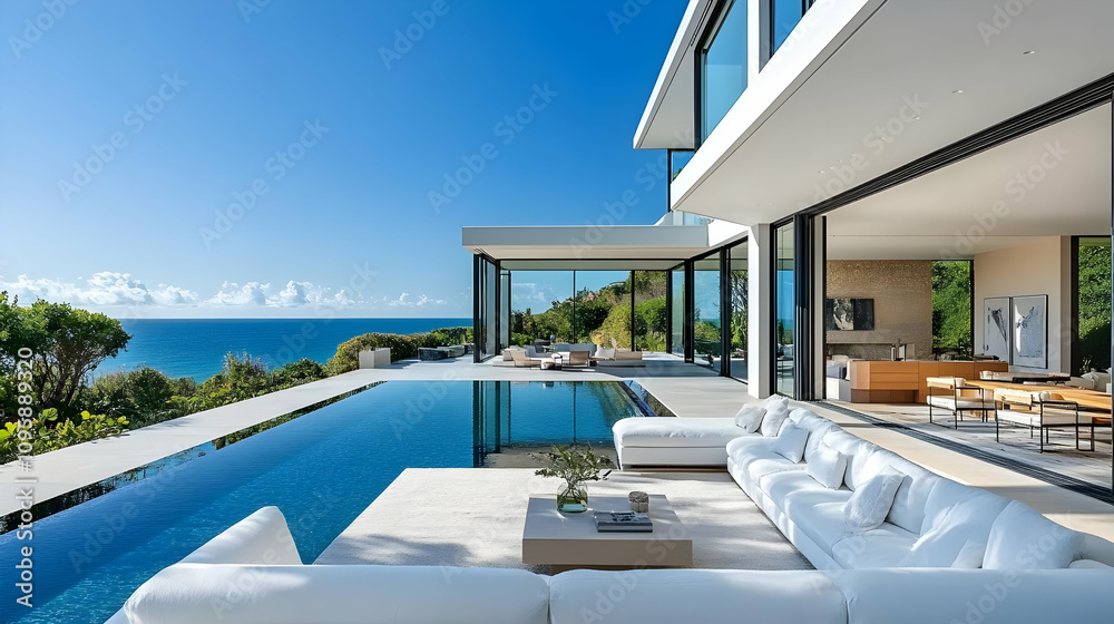 Modern House with Infinity Pool and Ocean View - Photo Modern House with Infinity Pool and Ocean View - Photo