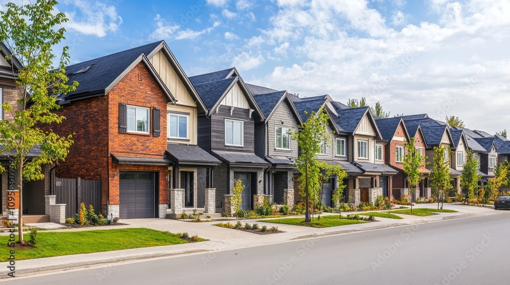Newly Constructed Row of Terraced Houses Newly Constructed Row of Terraced Houses