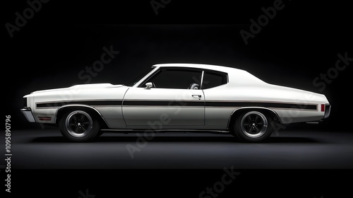 Powerful White Coupe with Retro Styling from 1972