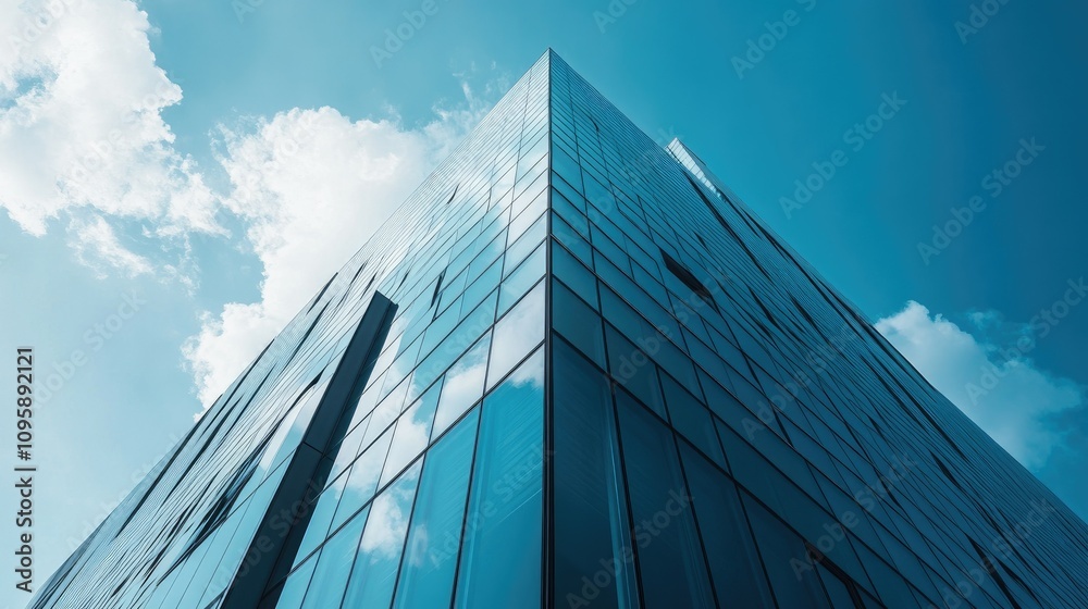 Modern Office Building with Striking Glass Facade Modern Office Building with Striking Glass Facade