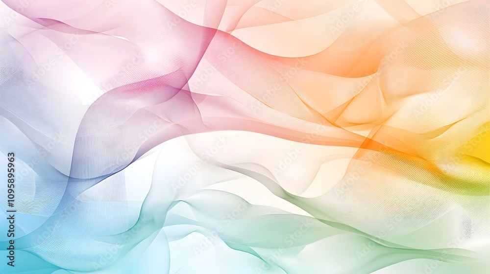 Fototapeta premium Vibrant digital-themed patterns with flowing gradients and a smooth section for text placement