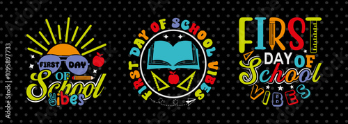 First Day Of School Vibes SVG Hello School Kids Welcome To School Back To School Quote Design
