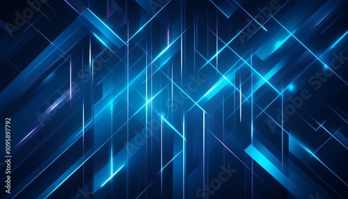 Blue technology background. Created with generative AI technology