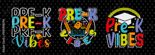 Pre-K Vibes SVG Hello School Kids Welcome To School Back To School Quote Design