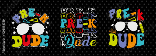 Pre-K Dude SVG Hello School Kids Welcome To School Back To School Quote Design
