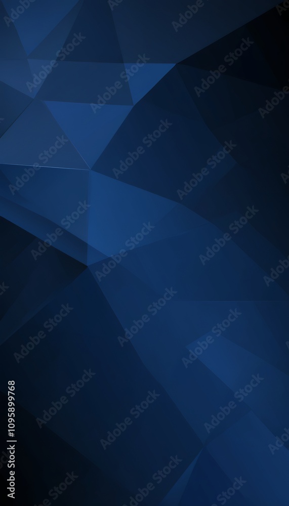 Obraz premium Geometric Shapes on a Deep Blue Abstract Background. Created with generative AI technology