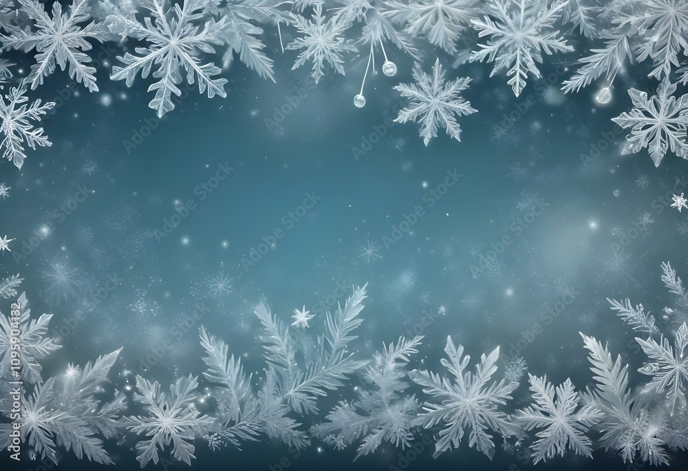 Frosted Christmas backgrounds with snowflakes, icy branches, and a festive winter ambiance Frosted Christmas backgrounds with snowflakes, icy branches, and a festive winter ambiance