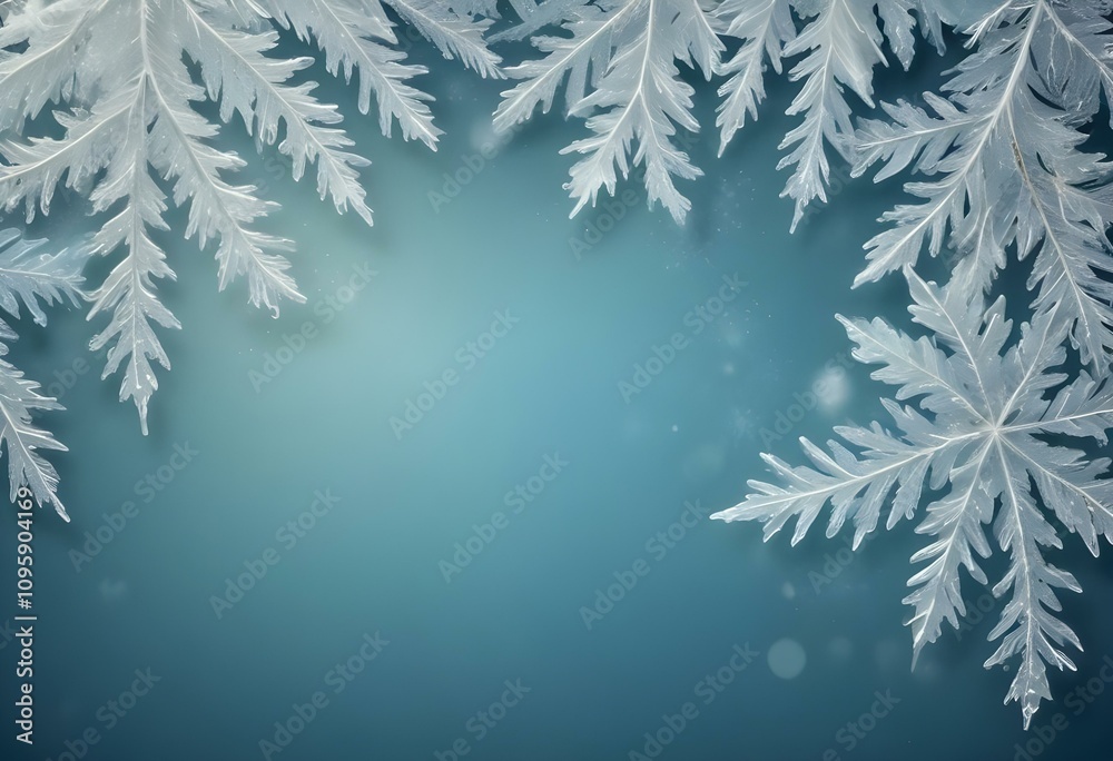 Frosted Christmas backgrounds with snowflakes, icy branches, and a festive winter ambiance Frosted Christmas backgrounds with snowflakes, icy branches, and a festive winter ambiance