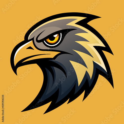 head of eagle mascot vector