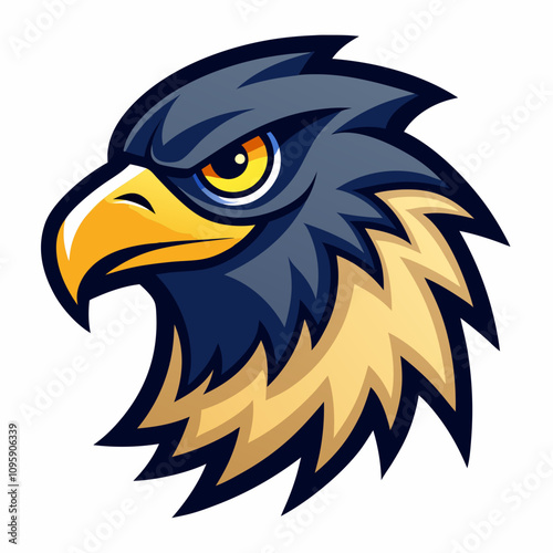 head of eagle mascot vector