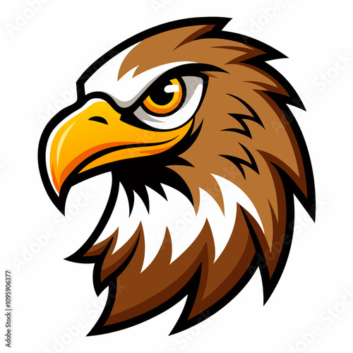 head of eagle mascot vector