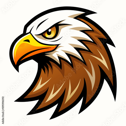 head of eagle mascot vector