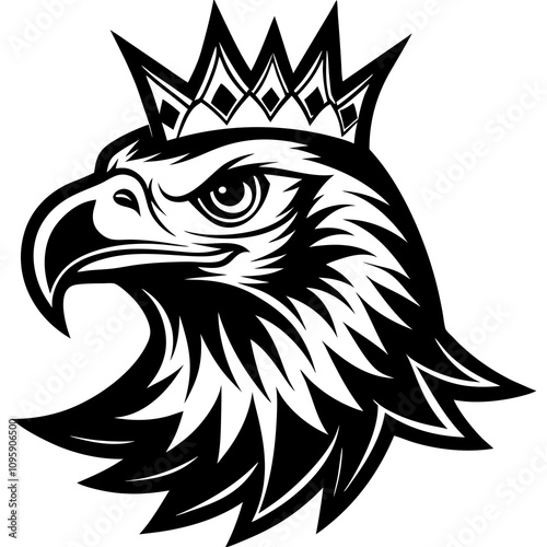 head of eagle mascot vector