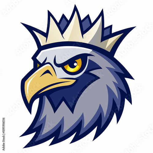 head of eagle mascot vector