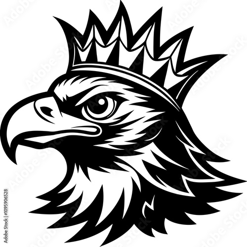 head of eagle mascot vector