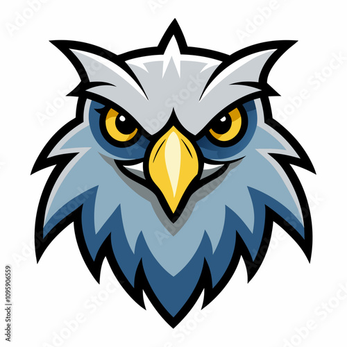 head of eagle mascot vector