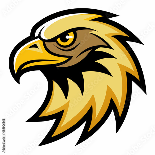 head of eagle mascot vector