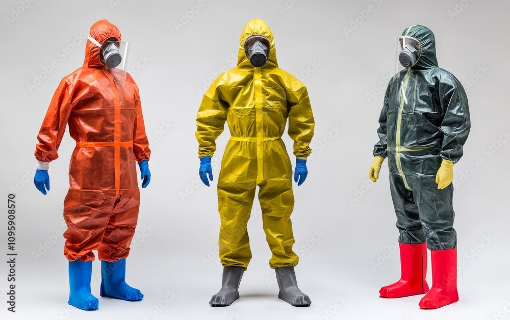 Multiple layers of protection worn by doctors when dealing with highly contagious diseases Multiple layers of protection worn by doctors when dealing with highly contagious diseases