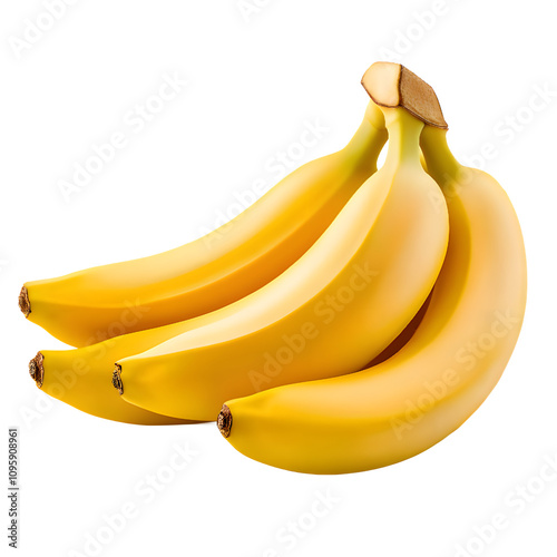 bunch of bananas on transparent background